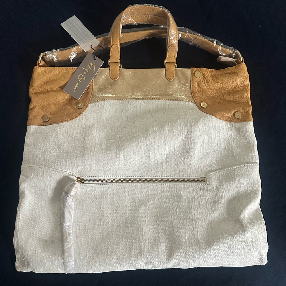 Foley + Corinna Convertible Hobo White Canvas Combo